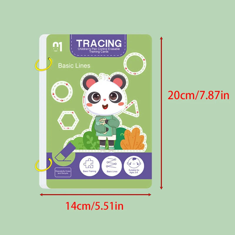 34-Page Reusable Children's Writing Workbook Set