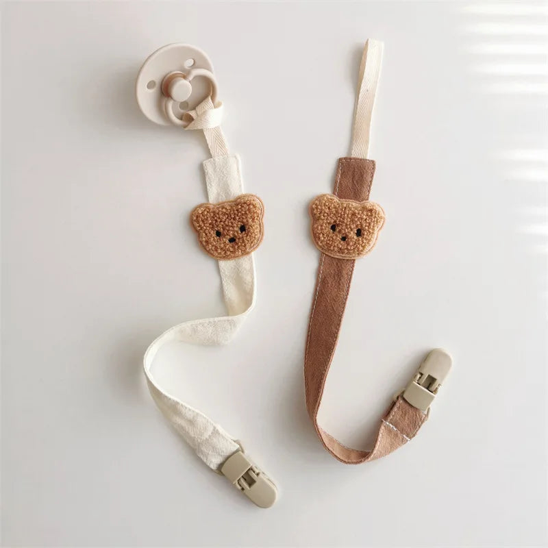 Cute Bear Baby Pacifier Clip Holder
