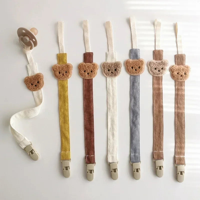 Cute Bear Baby Pacifier Clip Holder
