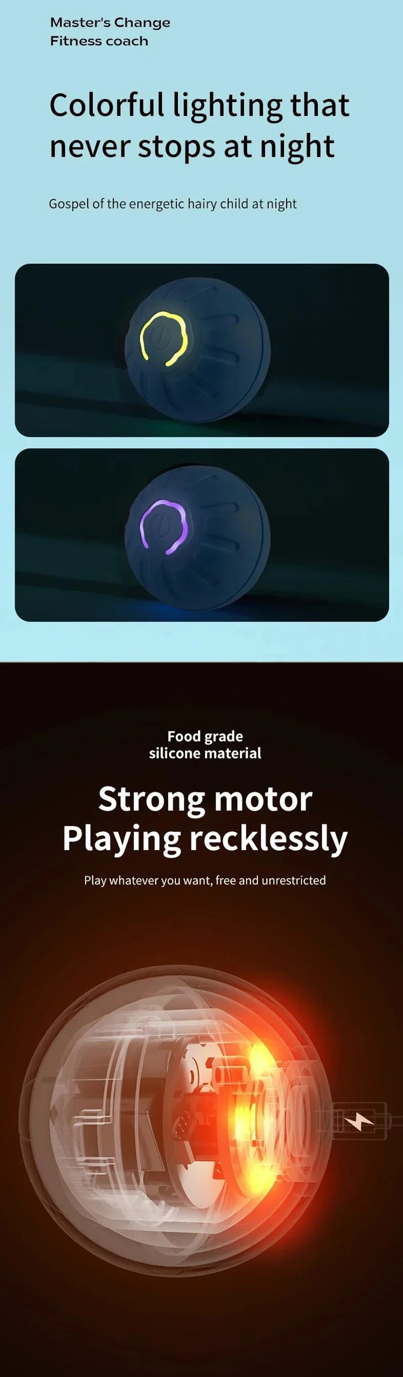 Smart Interactive USB Ball Toy for Pets