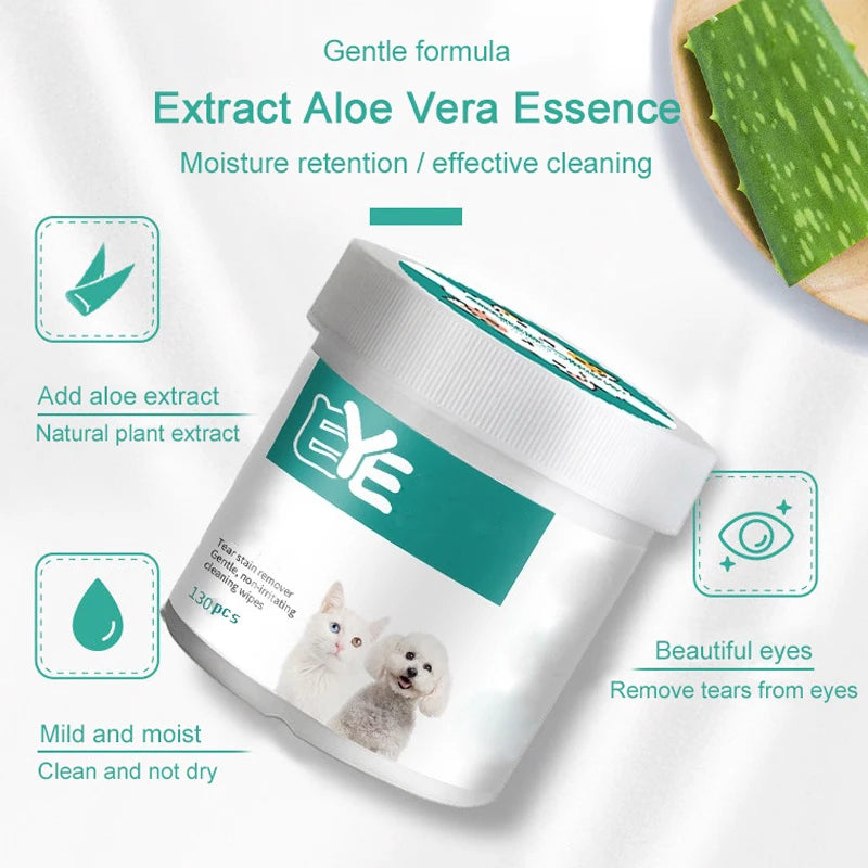 Pet Eye Wipes for Cats & Dogs