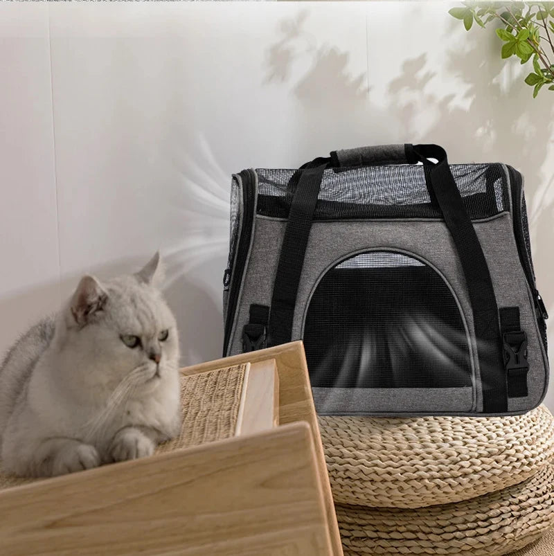 Portable Mesh Cat & Dog Carrier Bag