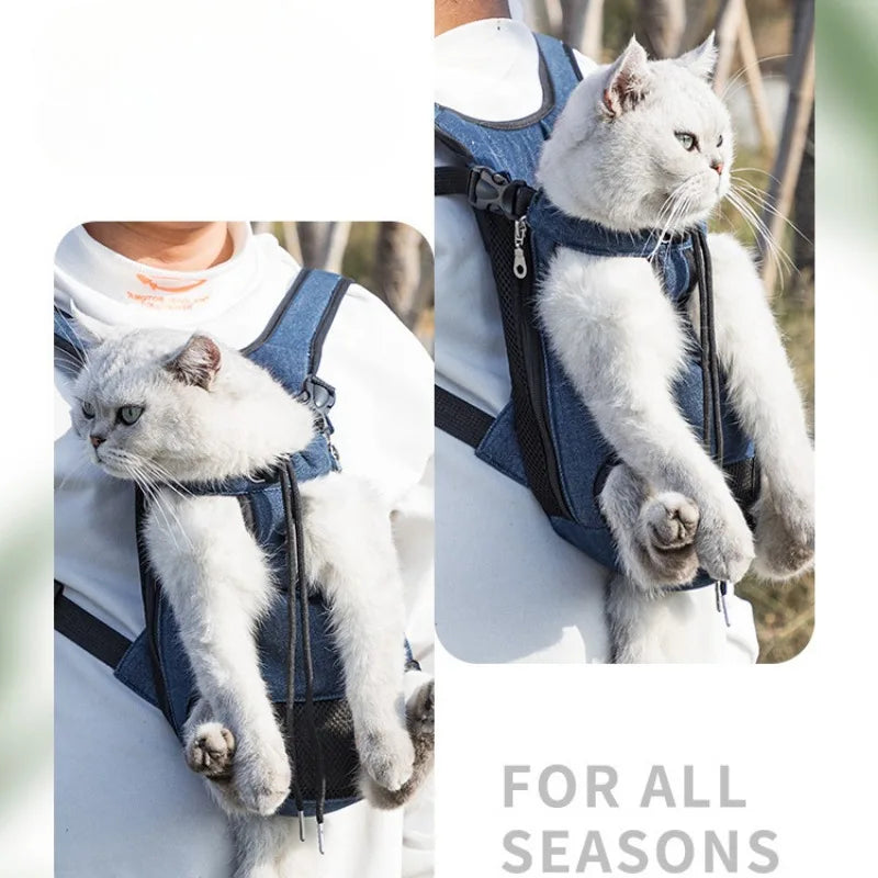 Breathable Double-Shoulder Pet Travel Backpack