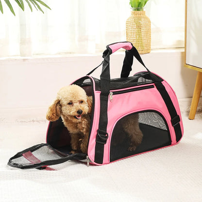 Portable Mesh Cat & Dog Carrier Bag