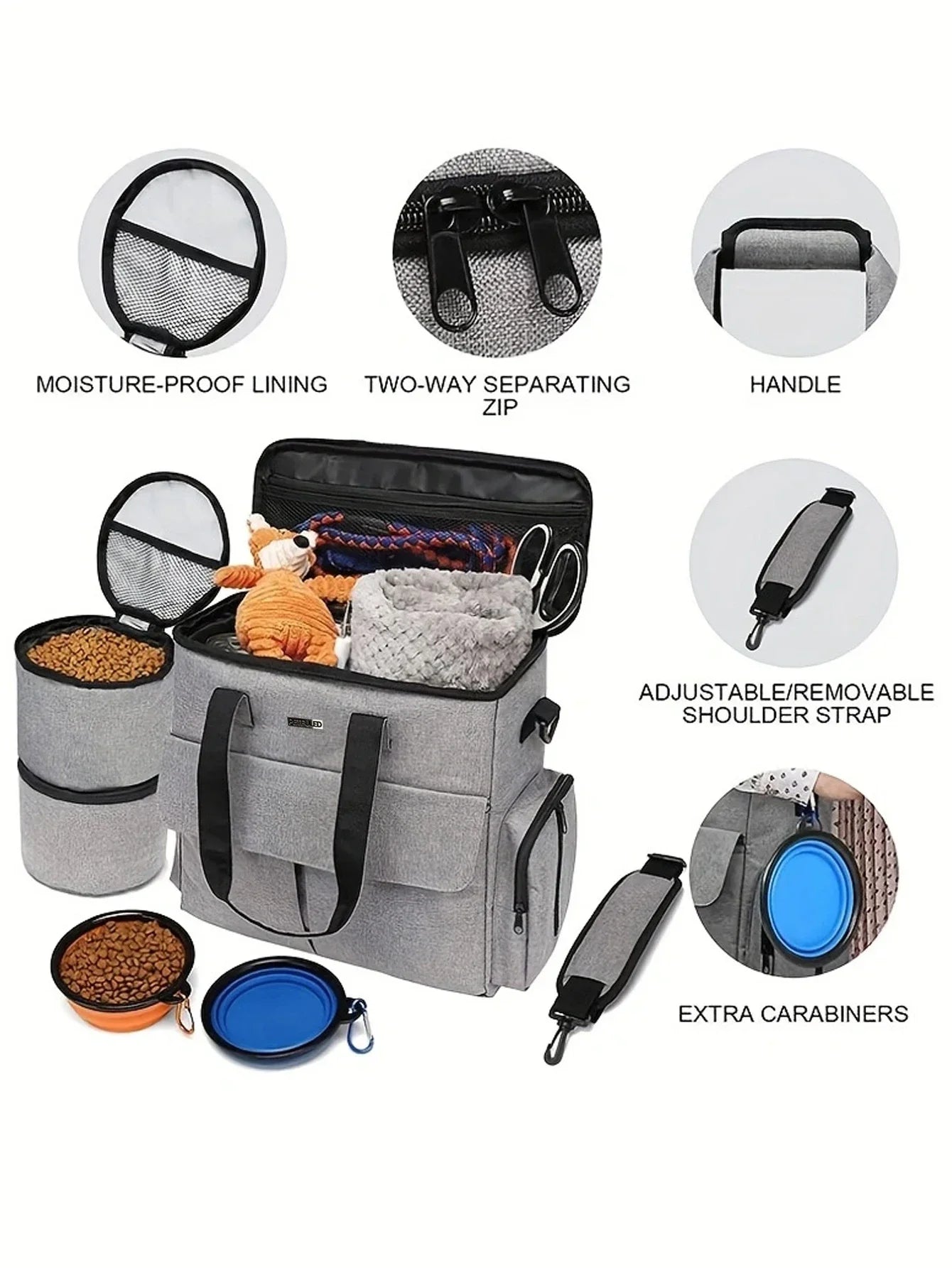 6-Piece Airline-Approved Pet Travel Bag Set