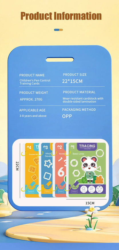 34-Page Reusable Children's Writing Workbook Set