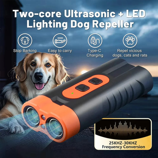 Dual-Head Ultrasonic Dog Repeller Device