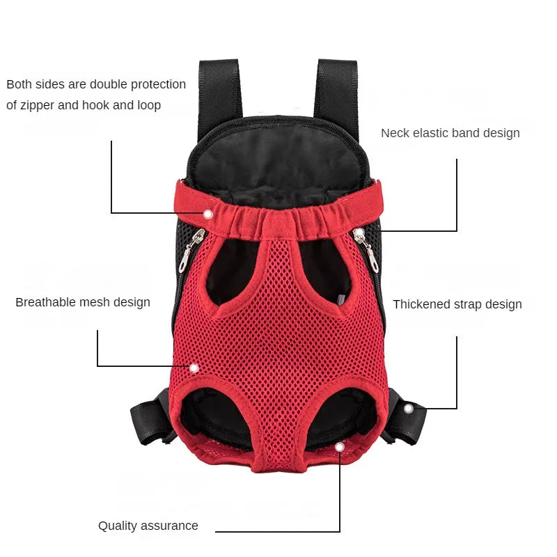 Breathable Double-Shoulder Pet Travel Backpack