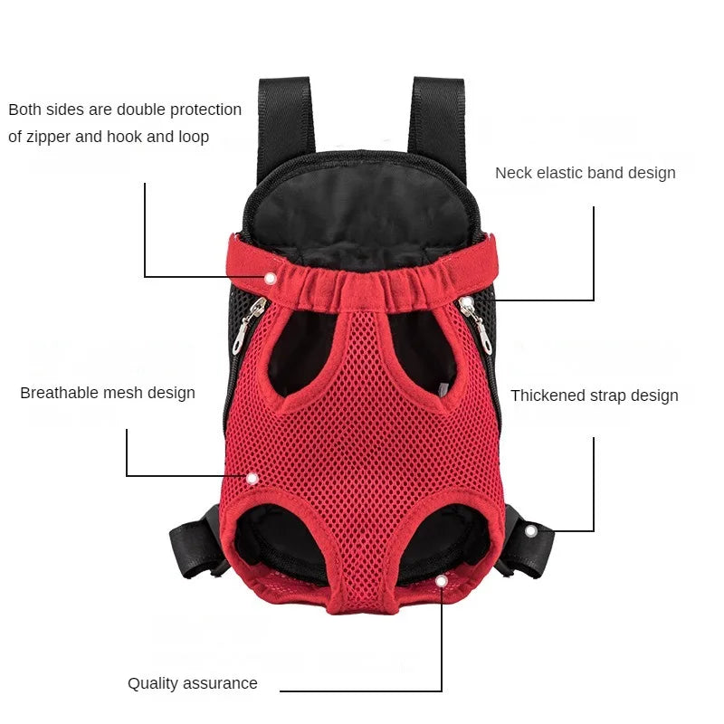Breathable Double-Shoulder Pet Travel Backpack