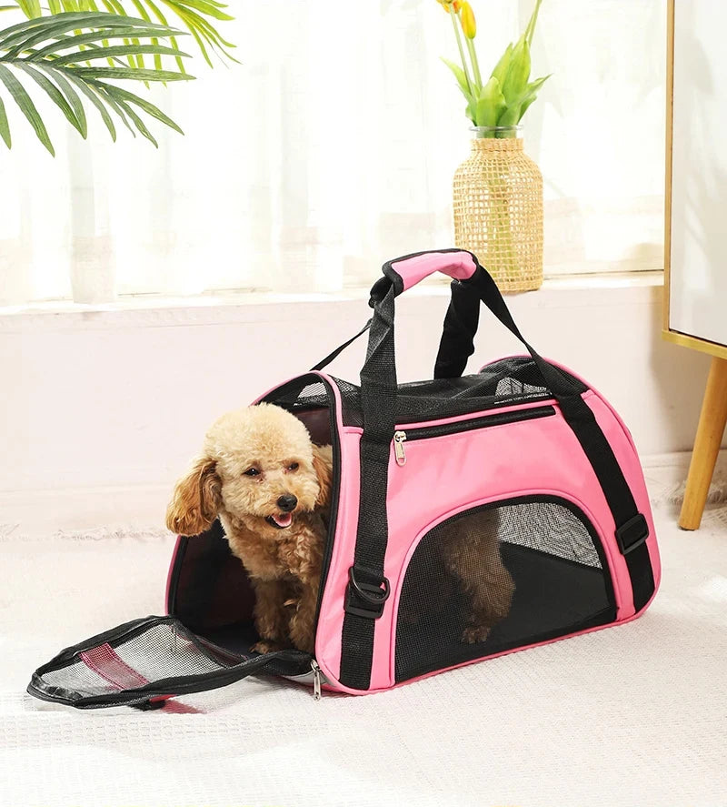 Portable Mesh Cat & Dog Carrier Bag
