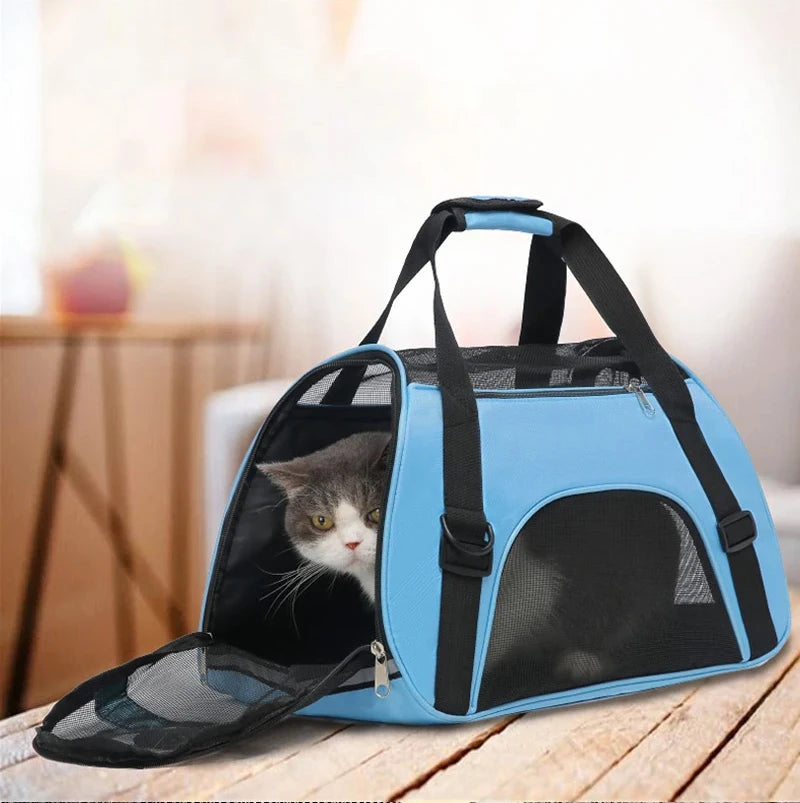 Portable Mesh Cat & Dog Carrier Bag