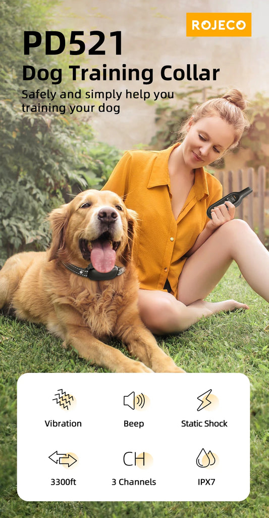 ROJECO Waterproof Electric Dog Training Collar