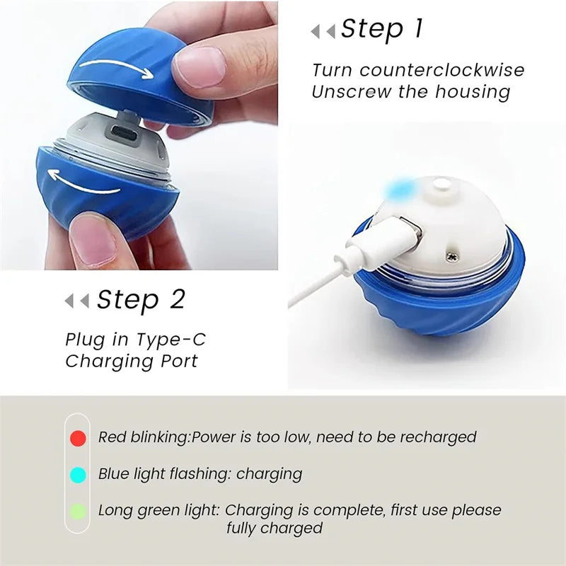 Smart Interactive USB Ball Toy for Pets