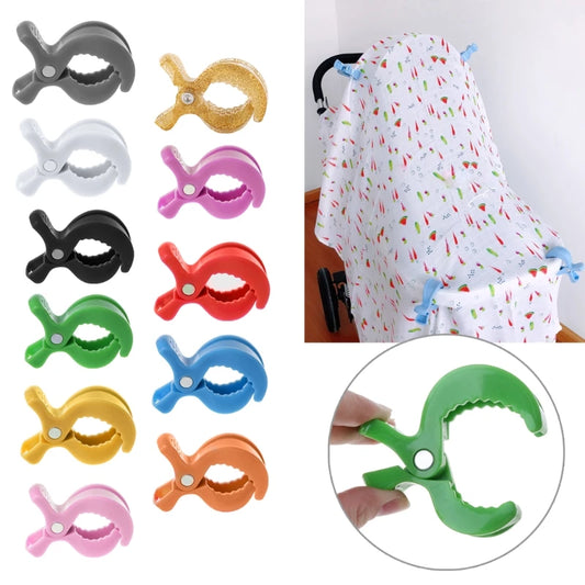 4-Piece Baby Stroller Toy & Accessory Clips