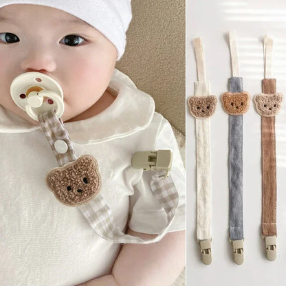 Cute Bear Baby Pacifier Clip Holder