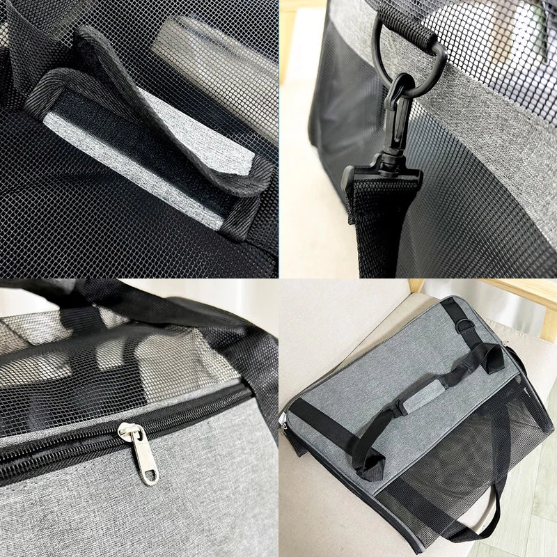 Portable Mesh Cat & Dog Carrier Bag
