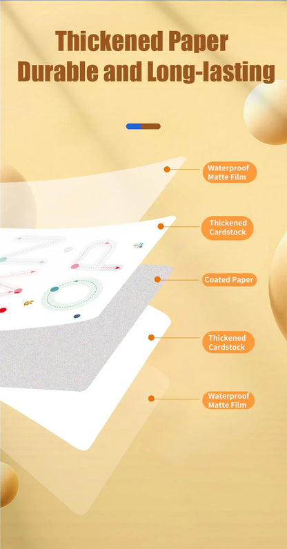 34-Page Reusable Children's Writing Workbook Set